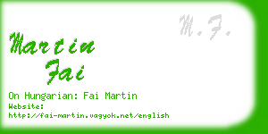 martin fai business card